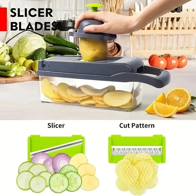 16pcs/Set Multifunctional Vegetable Chopper